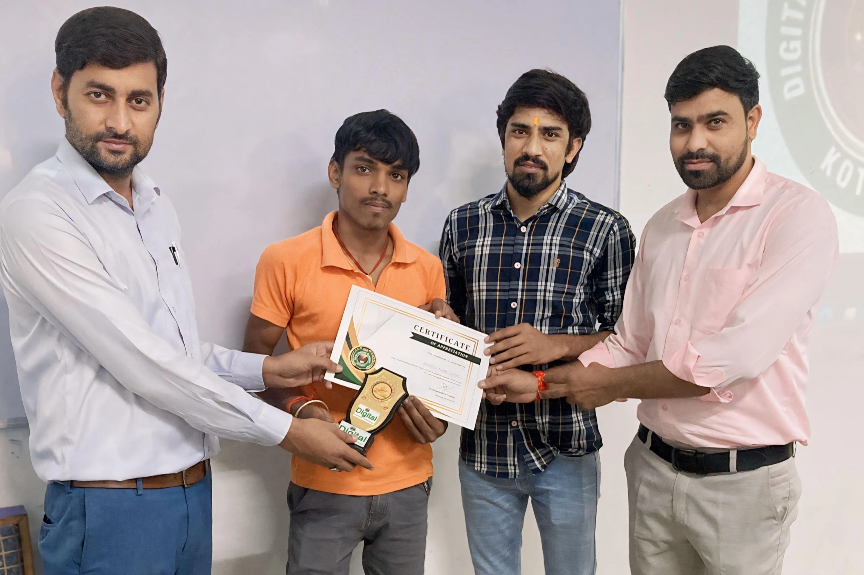 Digital Computer Technology Team Celebrating Achievement - Best Computer Coaching and Institute